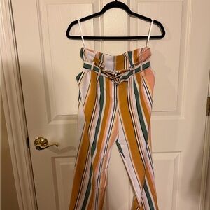 Miss Selfridge Multicolor Striped Wide Leg Pants